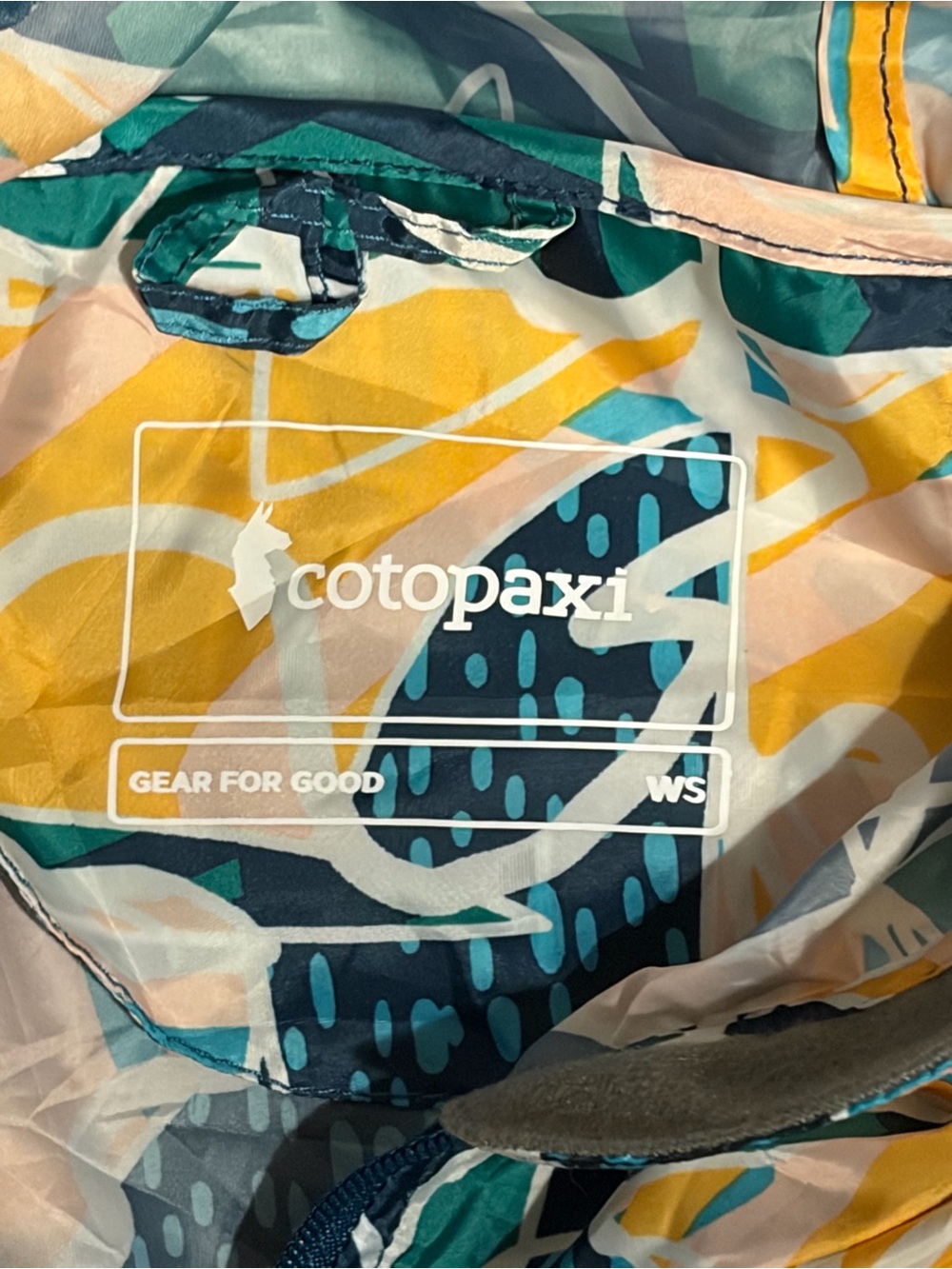 cotopaxi Women’s ' Teal & Green Colorblock Hooded Windbreaker - Picture 2 of 6